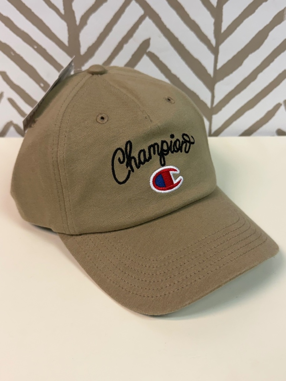 NWT Champion Logo Adjustable Hat in Color Sand